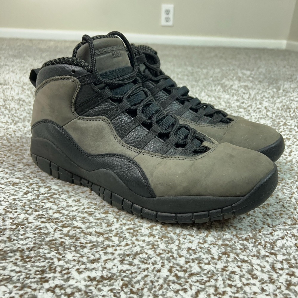 Jordan Shoes Mens Size 10.5 Gray Air 10 Retro Shadow Basketball Sneaker Mid Rise